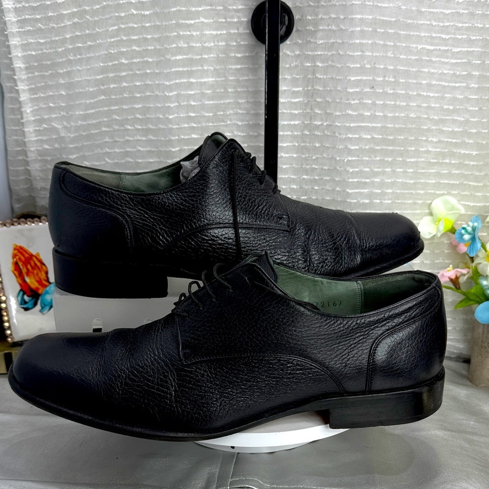 (M4) Franco Cuadra vintage fine Italian calfskin shoes Square-toe Oxfords,28/8.5